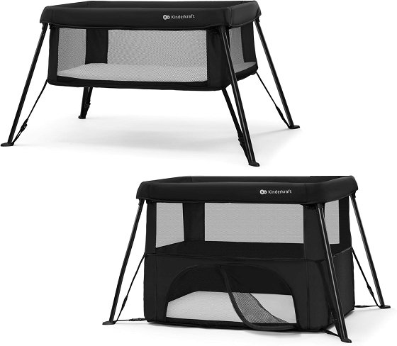 Kinderkraft travel cot CAMI BLACK