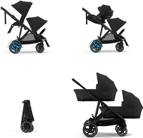 CYBEX eGazelle S BLK BP moon black/black