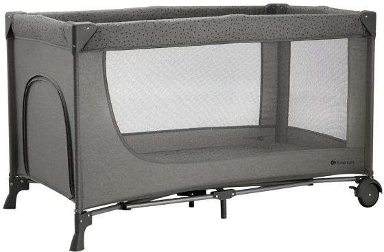 Kinderkraft travel cot JOY 2 DARK GREY
