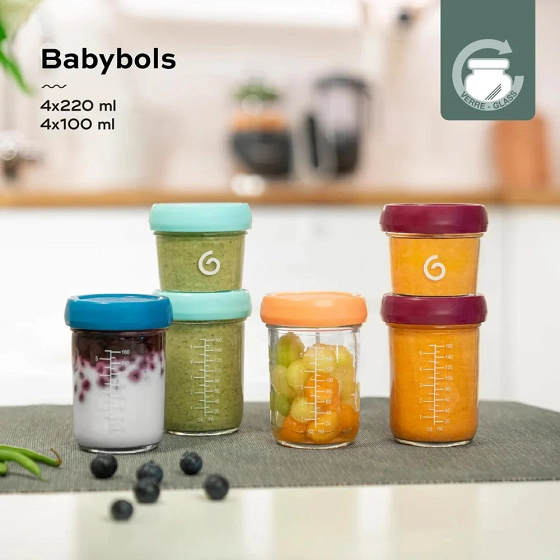 Glass babybols multiset (X8)
