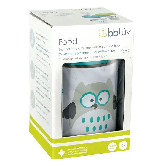 Bbluv Food (Aqua) - Thermal food Container with Spoon