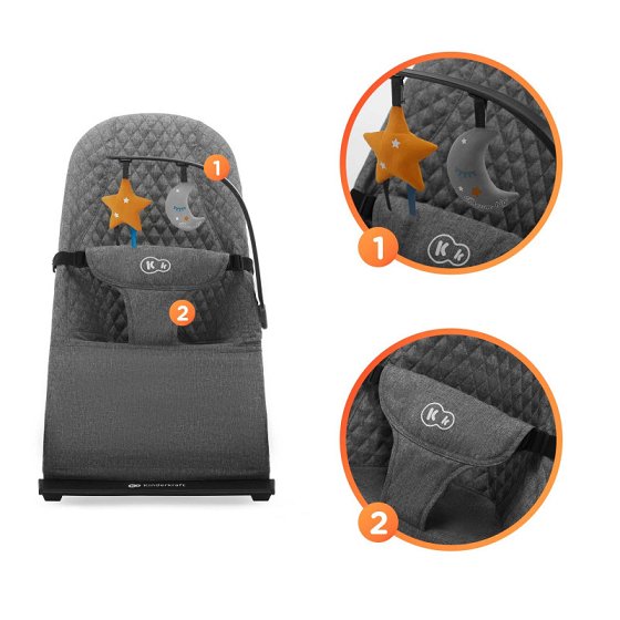 Kinderkraft MIMI bouncer grey