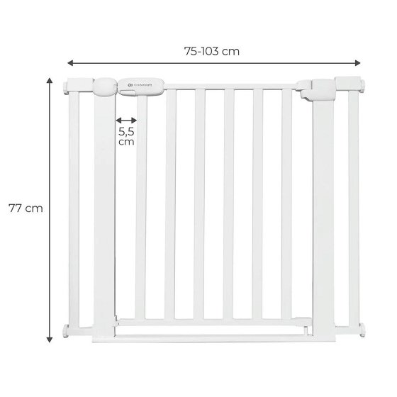 Kinderkraft SAFE SNAP safety gate WHITE